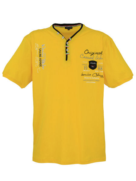 ŠPORTNO ELEGANTNA MOŠKA MAJICA LV-2042 rumena 3XL 5XL