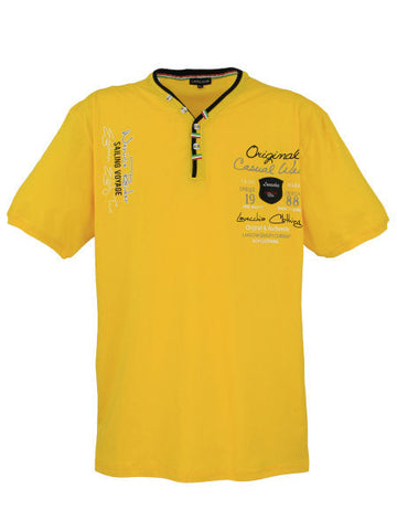 ŠPORTNO ELEGANTNA MOŠKA MAJICA LV-2042 rumena 3XL 5XL